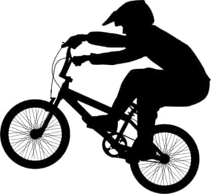Stunt Riding Bicycle Silhouette Free Vector Free Vectors
