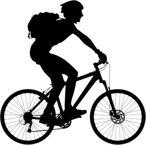 Bicycle Riding Silhouette Free Vector Free Vectors