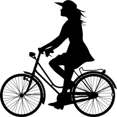 Woman Bicycle Silhouette Free Vector Free Vectors