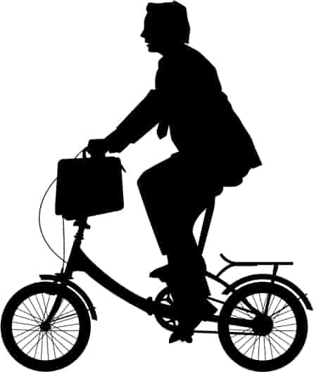 Office Boy Bicycle Silhouette Free Vector Free Vectors