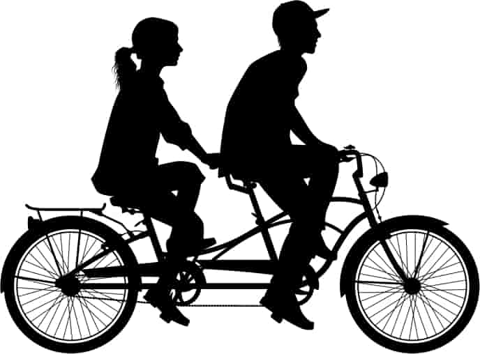 Double Seat Bicycle Silhouette Free Vector Free Vectors