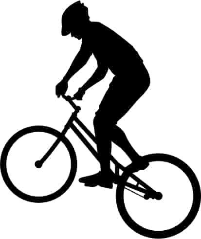 Jumping Bicycle Silhouette Free Vector Free Vectors