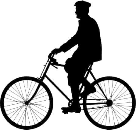 Old Man Bicycle Silhouette Free Vector Free Vectors