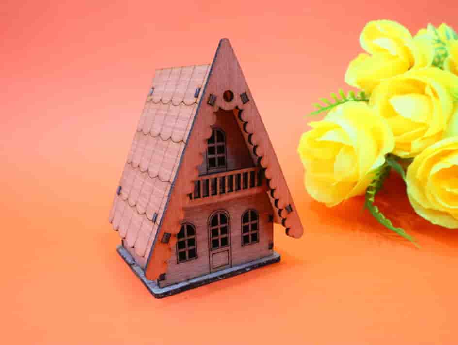 Miniature Wooden House 3mm Free Vector Free Vectors