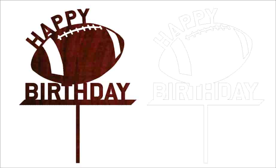 Happy Birthday Cake Rugby Ball Topper Free Vector Free Vectors