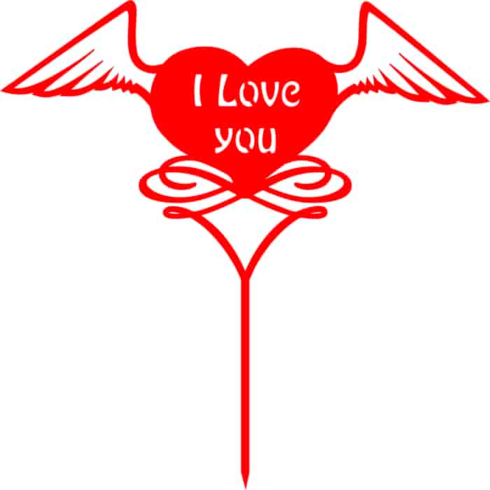 Wing Love Valentine Topper Free Vector Free Vectors
