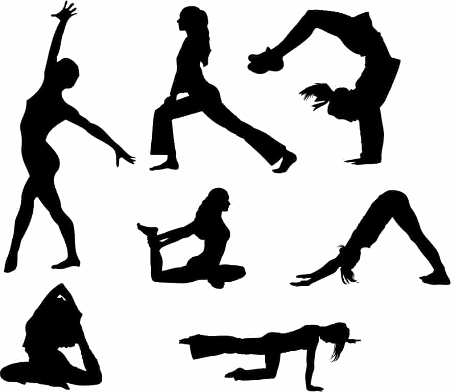 Flat Yoga Poses Collection Free Vector Free Vectors
