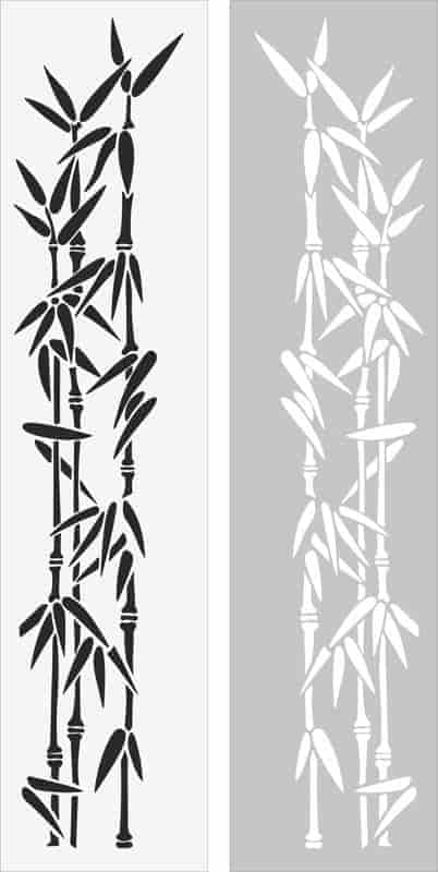 Bamboo Sandblast Etching Stencil Free Vector Free Vectors