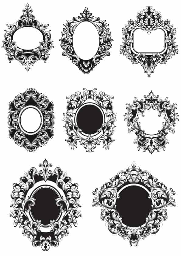 Barocco Fancy Borders Frame Free Vector Free Vectors