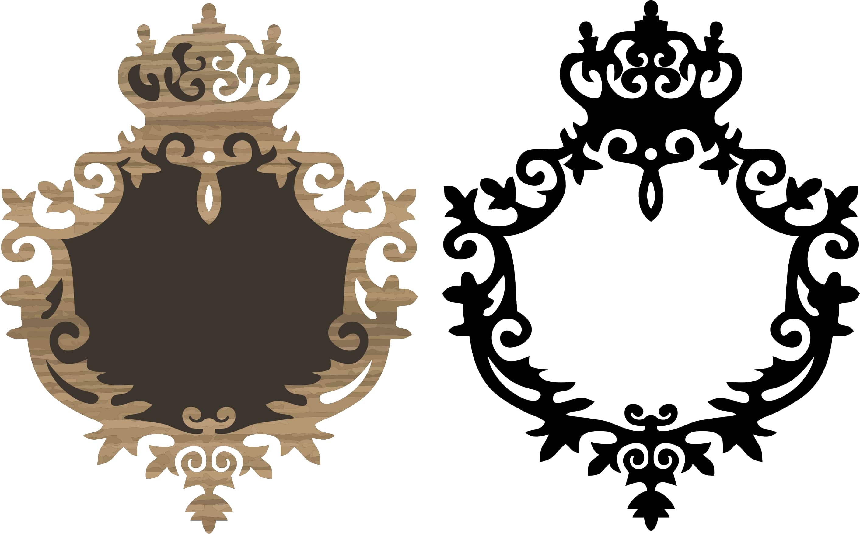 Antique Mirror Design Free Vector Free Vectors