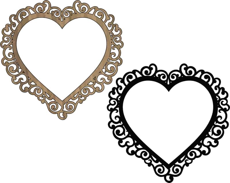 Heart Decorated Frame Set Free Vector Free Vectors