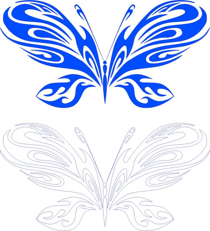 Butterfly Silhouettes Art Free Vector Free Vectors