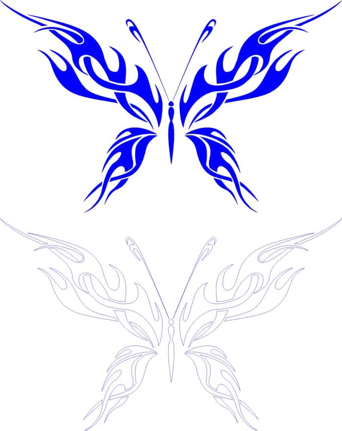 Tribal Butterfly Free Vector Free Vectors
