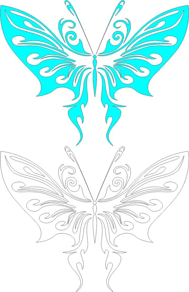 Butterfly Wall Stencil Free Vector Free Vectors