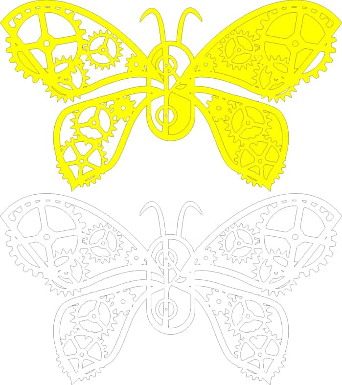 Butterfly Badges Sticker Free Vector Free Vectors