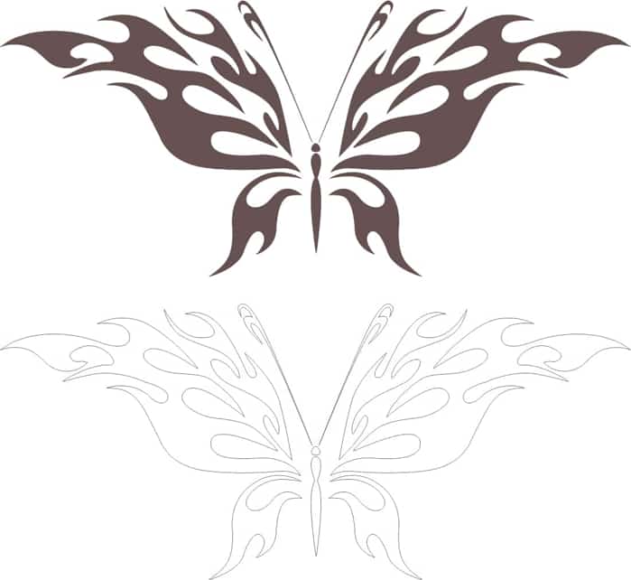 Butterfly Badges Sticker Design Free Vector Free Vectors