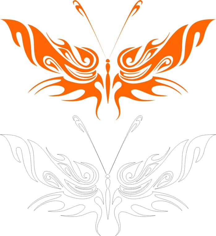 Butterfly Wall Decor Sticker Free Vector Free Vectors