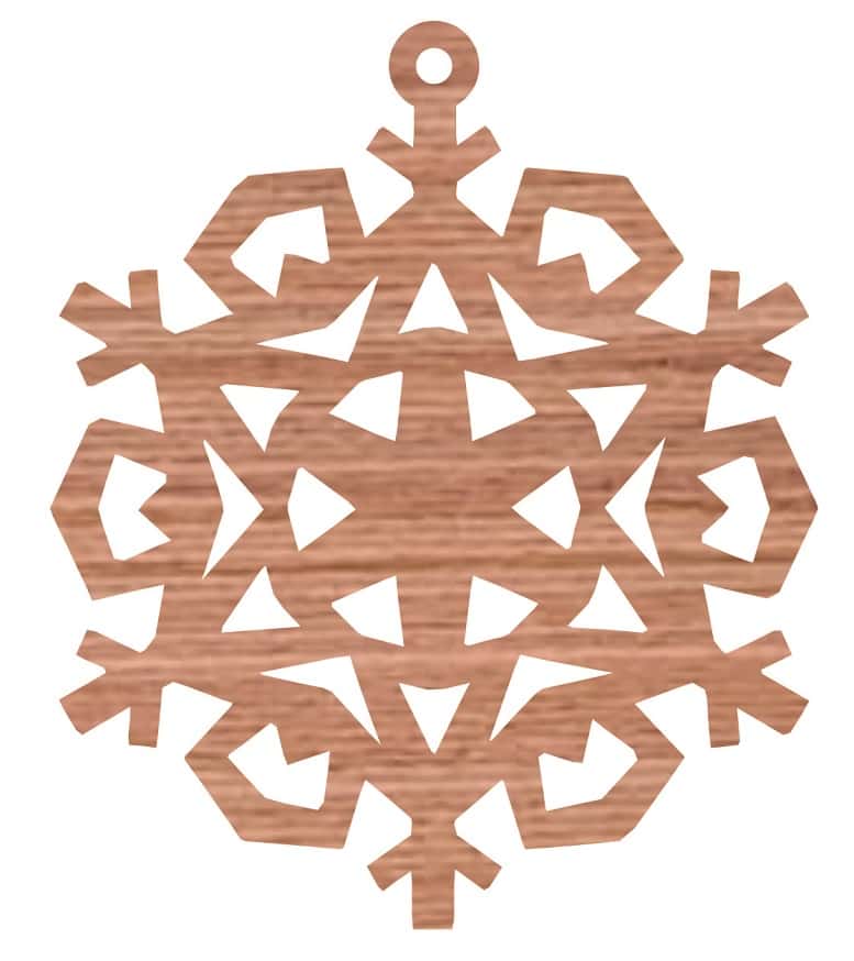 Snowflakes Wooden Ornaments Free Vector Free Vectors