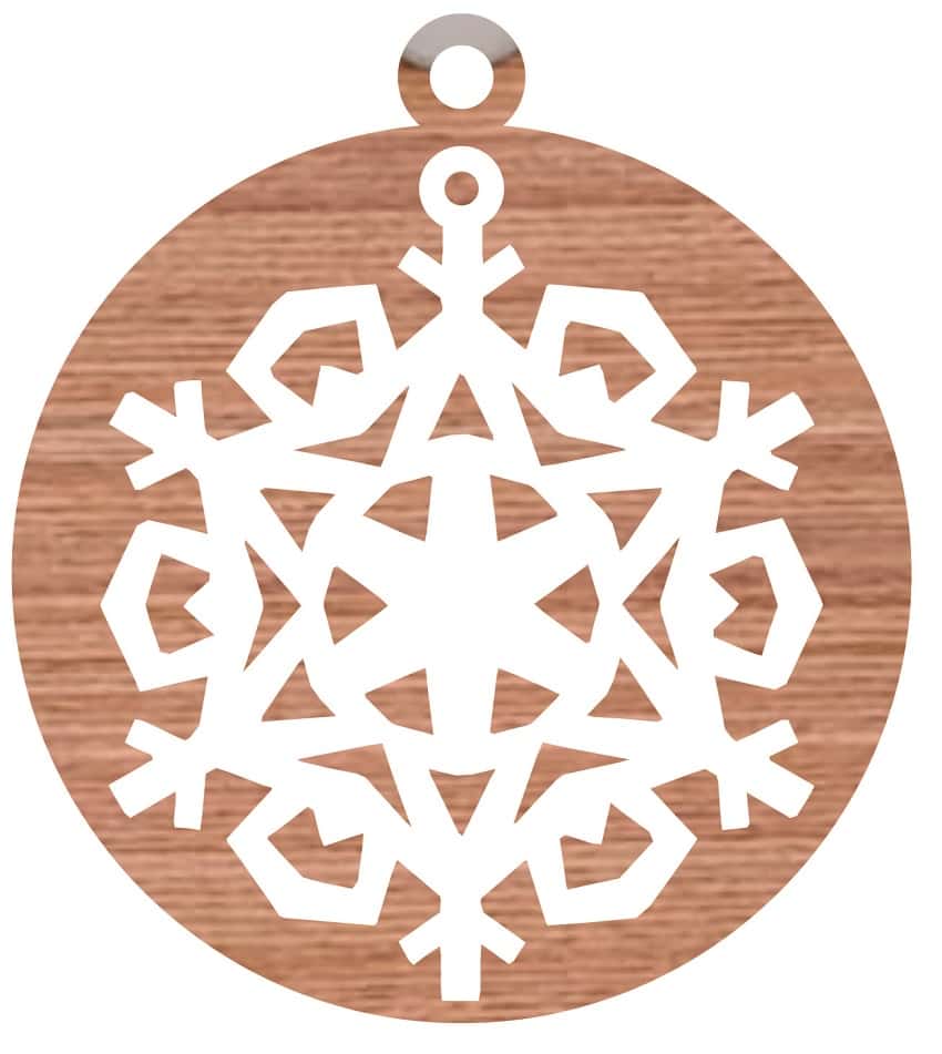 Snowflakes Wooden Ornaments Free Vector Free Vectors