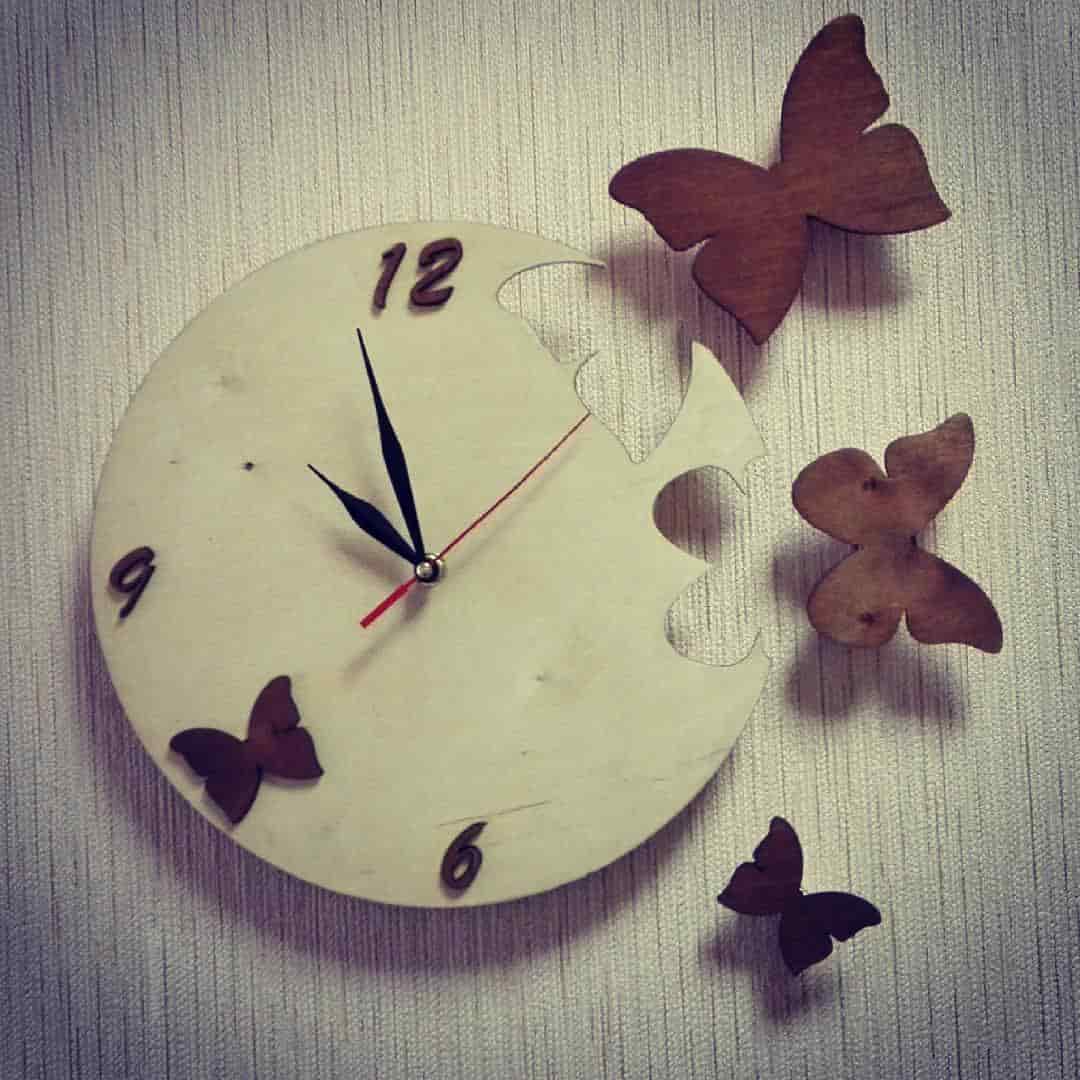 Butterfly Wall Clock Design Free Vector Free Vectors