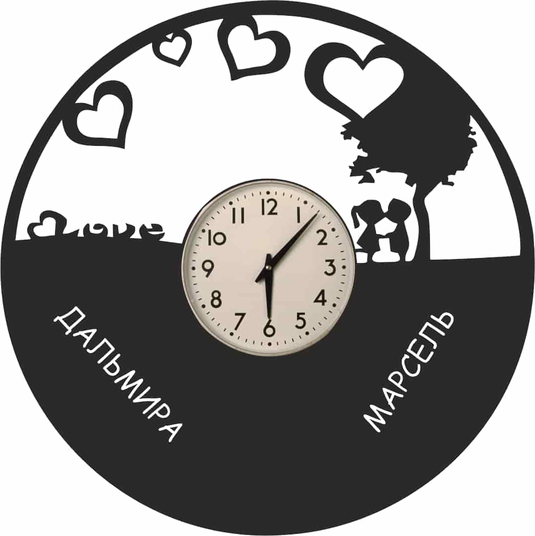 Love Heart Vinyl Clock Free Vector Free Vectors