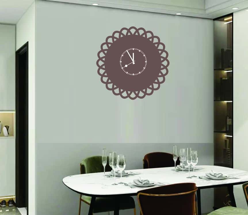 3D Wall Clock Decoration for Dining Room Free Vector Free Vectors