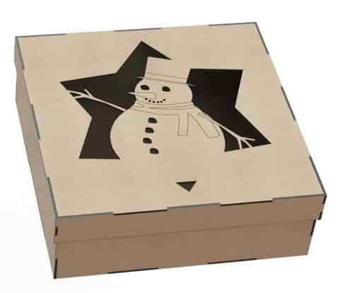 Laser Cut Christmas Wood Box Free Vector Free Vectors