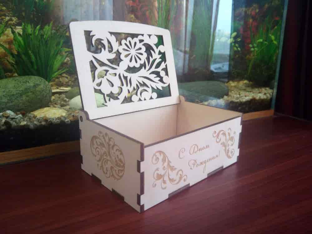 Laser Cut Decorated Wood Box 3mm Free Vector Free Vectors