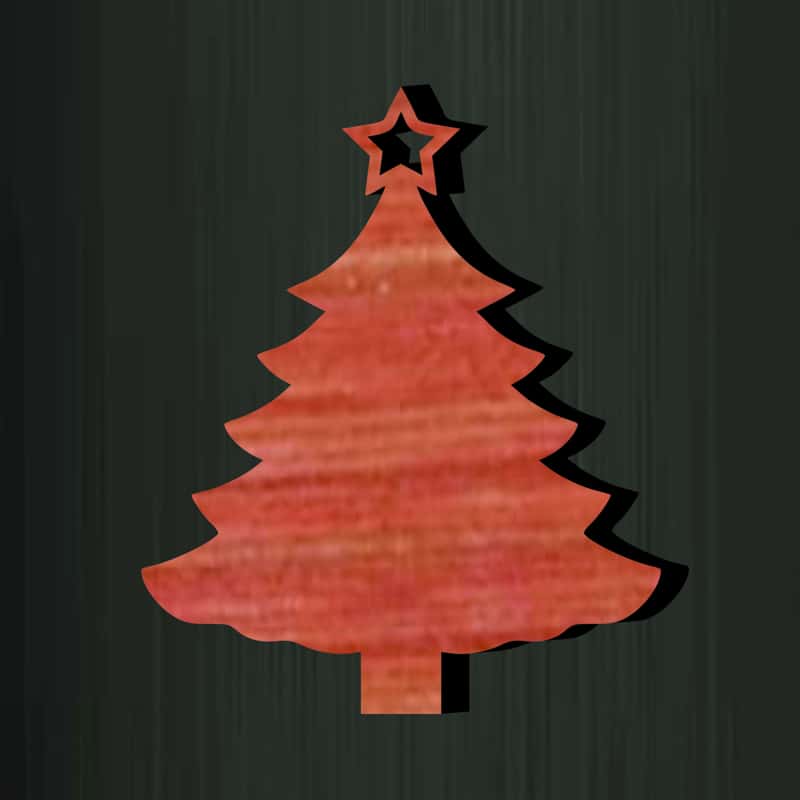 Laser Cut Wooden Christmas Tree Ornament Free Vector Free Vectors