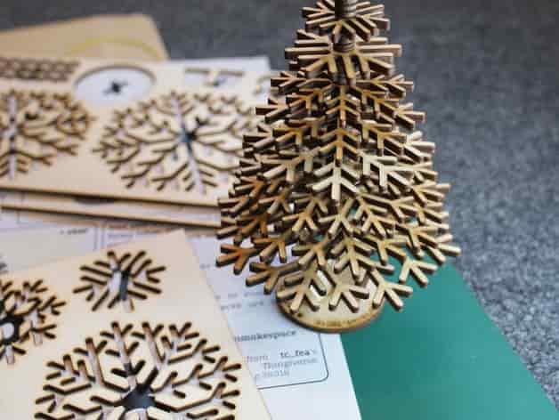 Snowflake Christmas Decoration Tree Free Vector Free Vectors