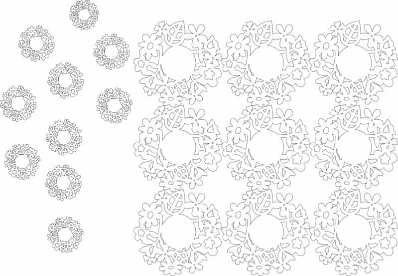 Circle Floral Frame Pack Free Vector Free Vectors