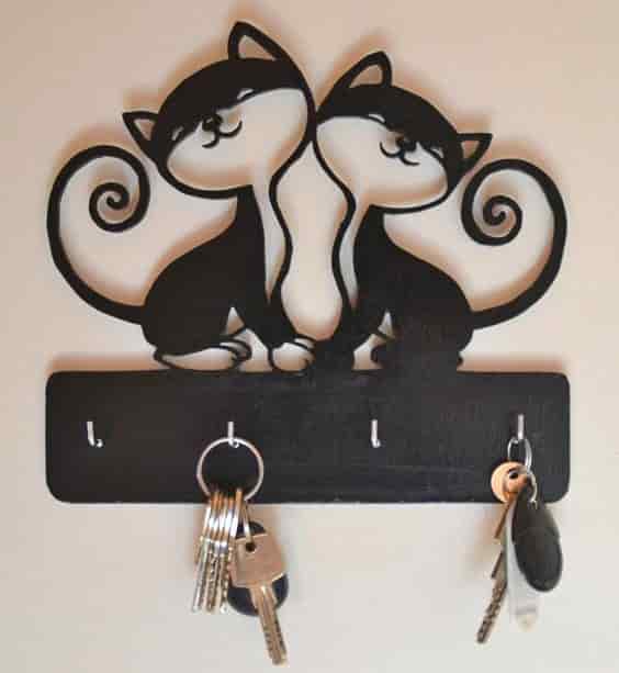 Cat Shaped Wall Key Holders Free Vector Free Vectors