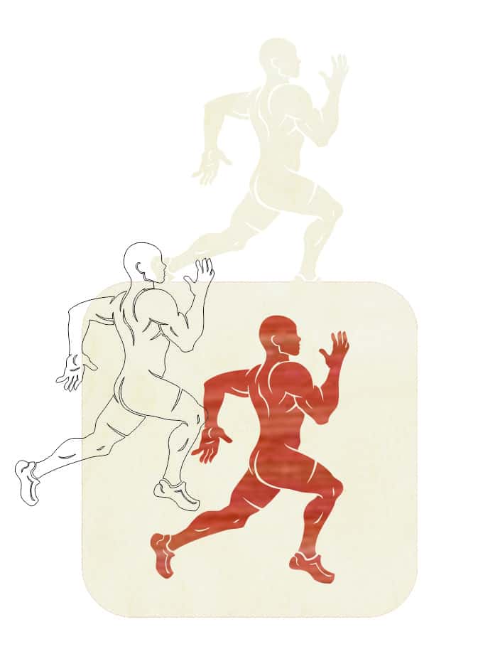 Running Man Drawing Wooden Stencil Toy Free Vector Free Vectors