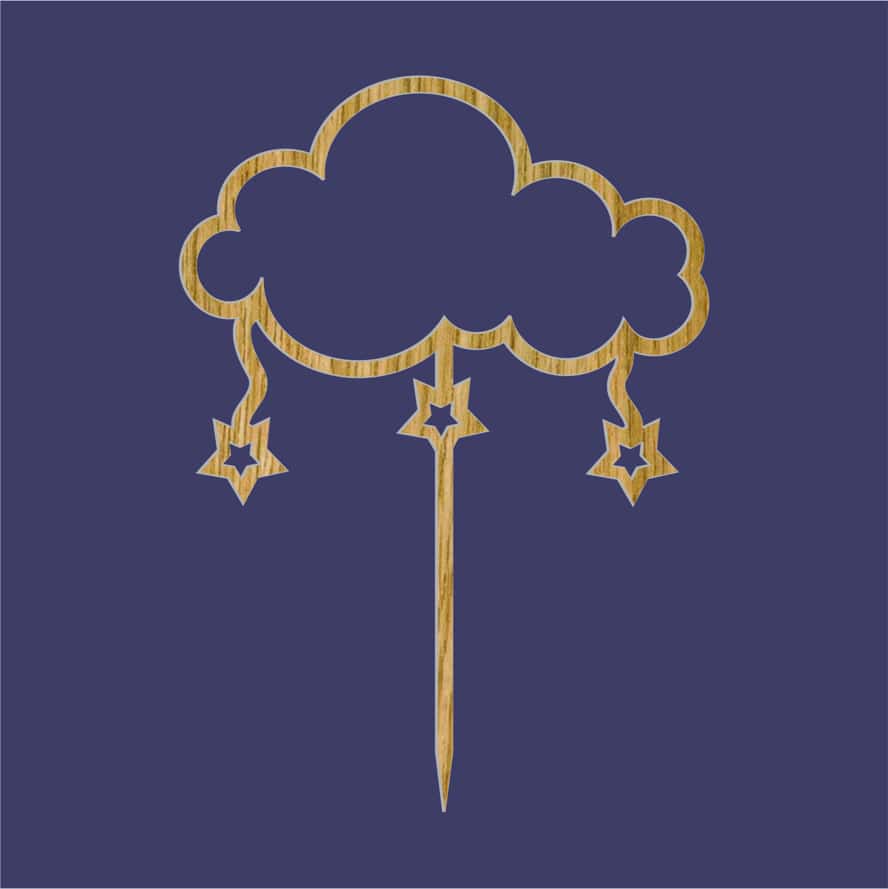 Cloud Stars Topper Design Free Vector Free Vectors