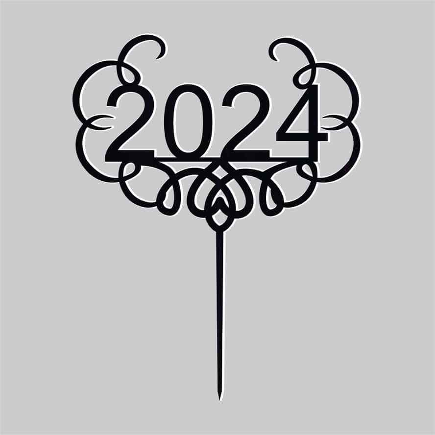 2024 Year Topper Design Free Vector Free Vectors