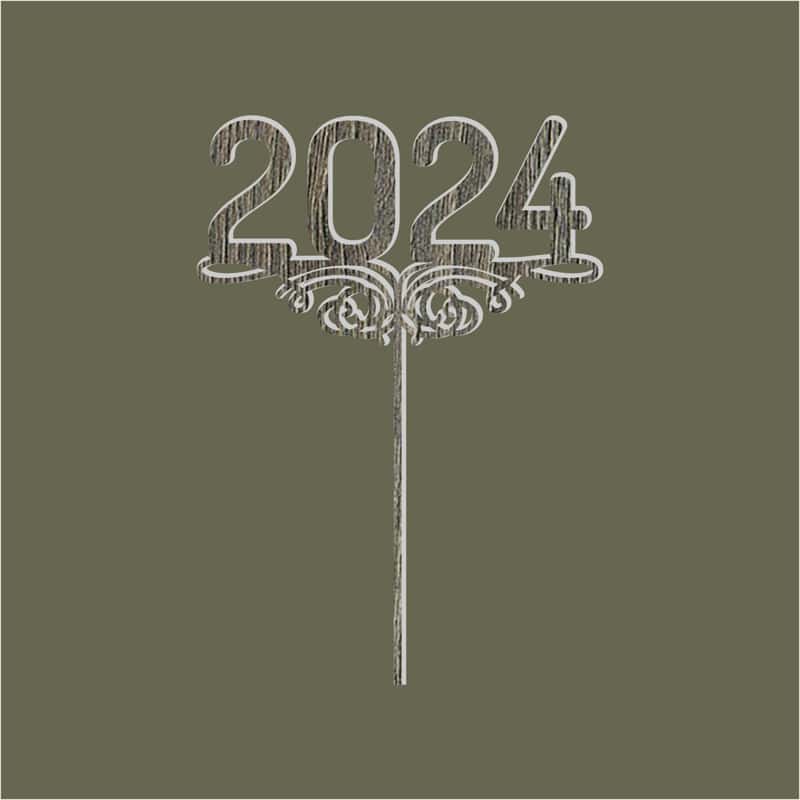 2024 Decoration Topper Design Free Vector Free Vectors