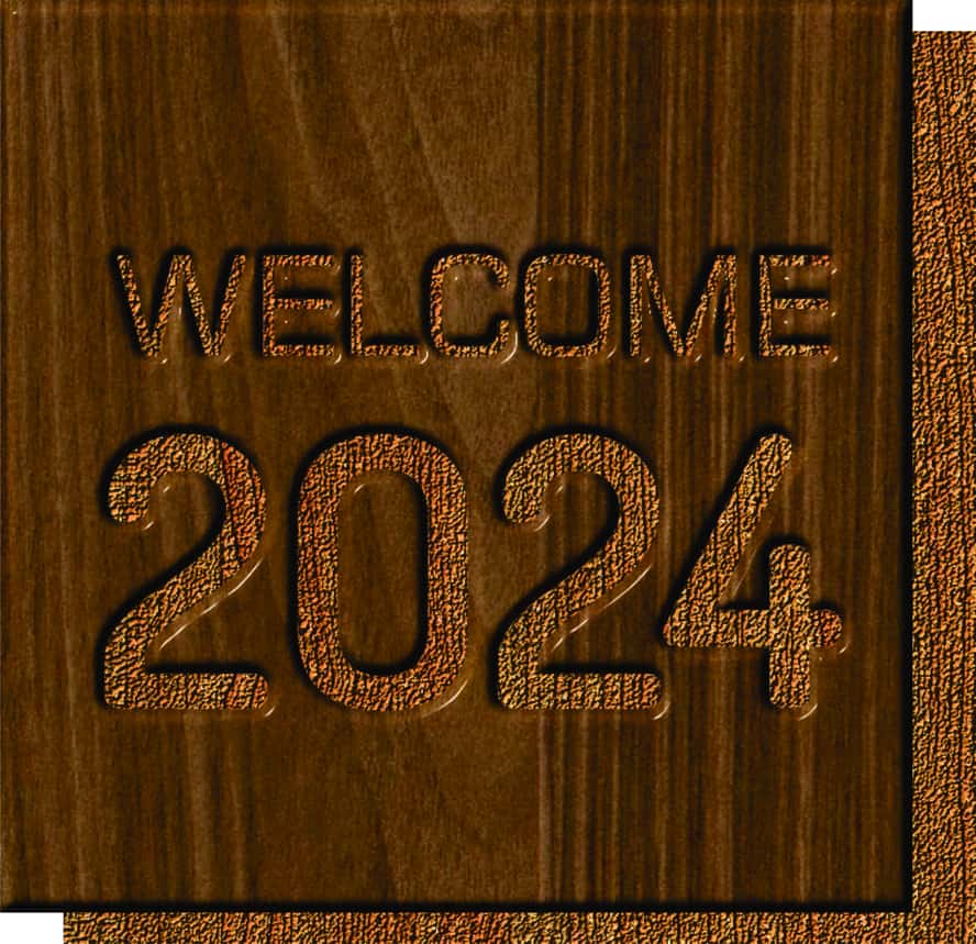 2024 Welcome Decorative Board Free Vector Free Vectors