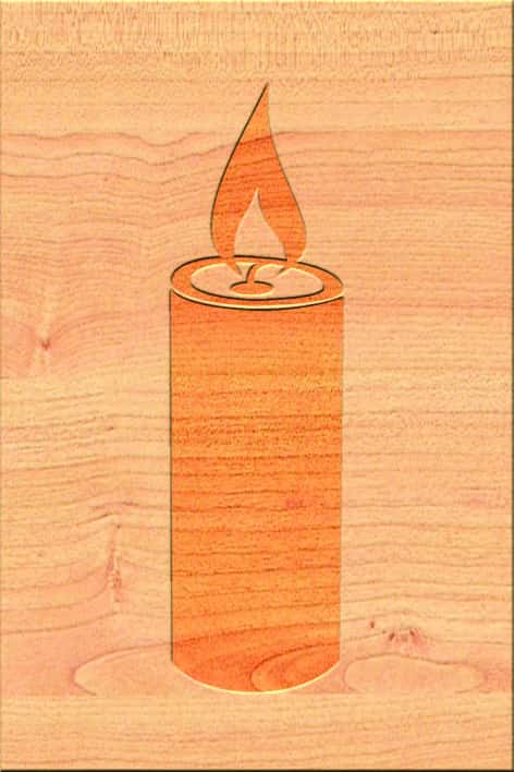 Candle Engraved Wood Free Vector Free Vectors