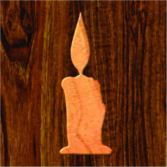 Candle Wooden Shape Cutout Free Vector Free Vectors