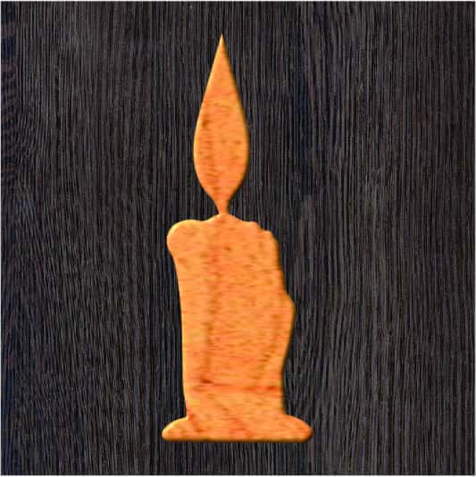 Wooden Candle Craft Shape Cutout Free Vector Free Vectors