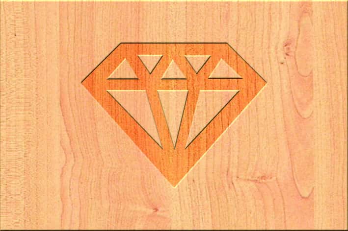 Diamond Wooden Engraved Shape Free Vector Free Vectors