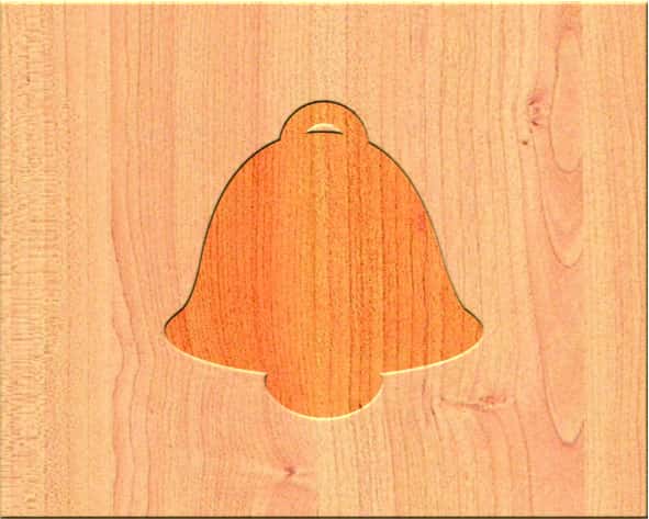 Unfinished Bell Wooden Engraved Shape Free Vector Free Vectors