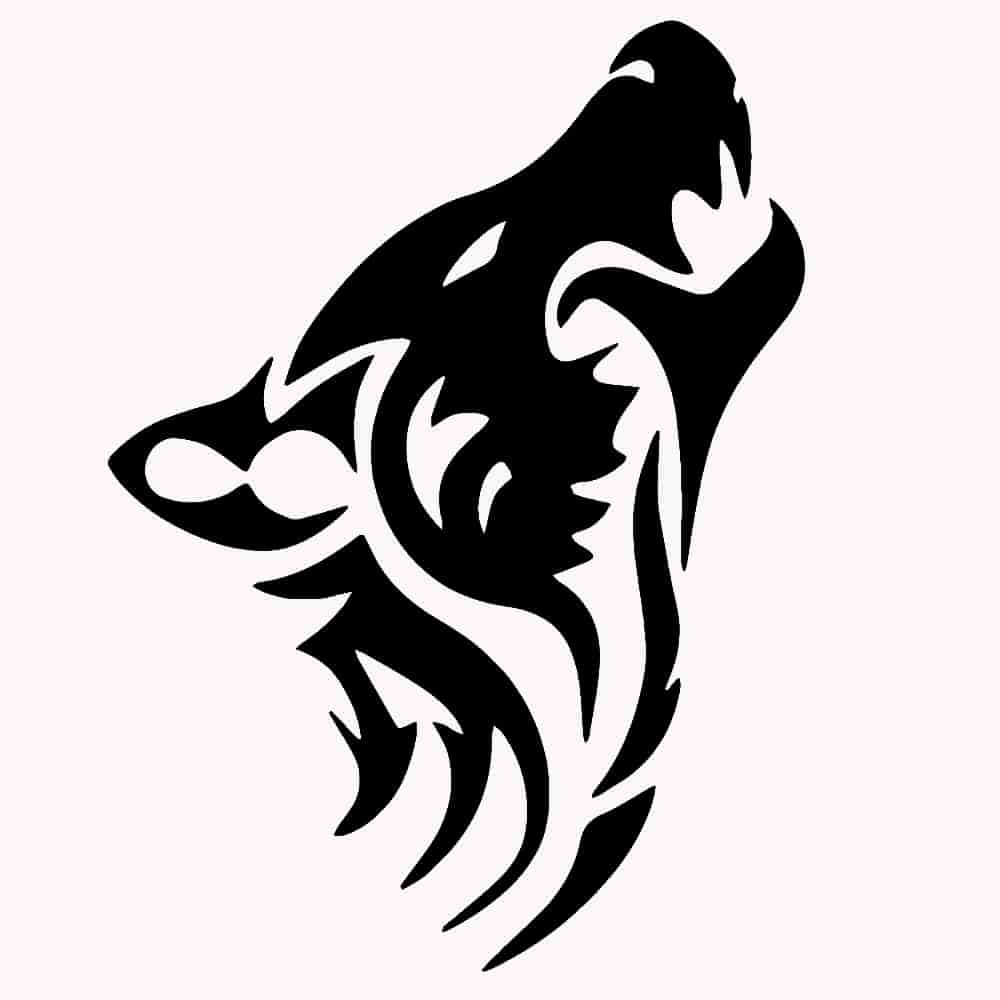 Wolf Tribal Animal Tattoo Free Vector Free Vectors