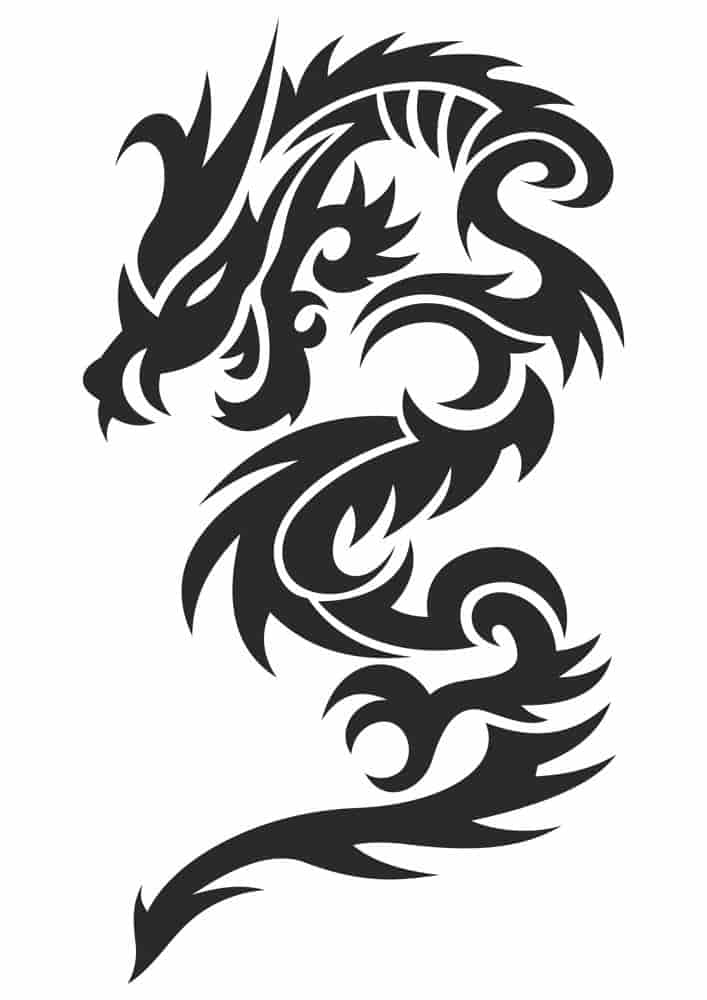 Tattoo Dragon Illustration Free Vector Free Vectors