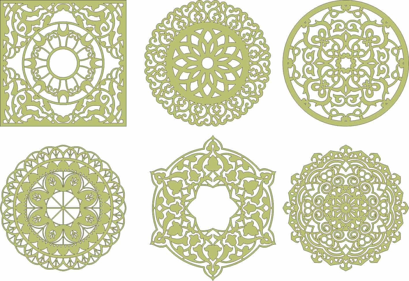 Decorative Mandala Screen Panel Art Free Vector Free Vectors