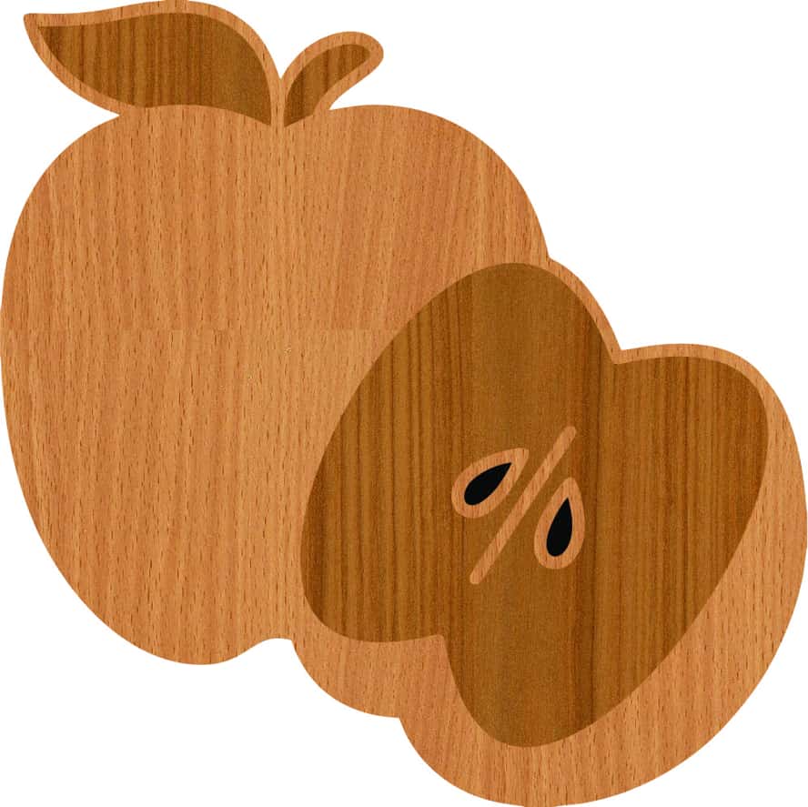 Laser Cut Apple Wooden Craft Model Free Vector Free Vectors