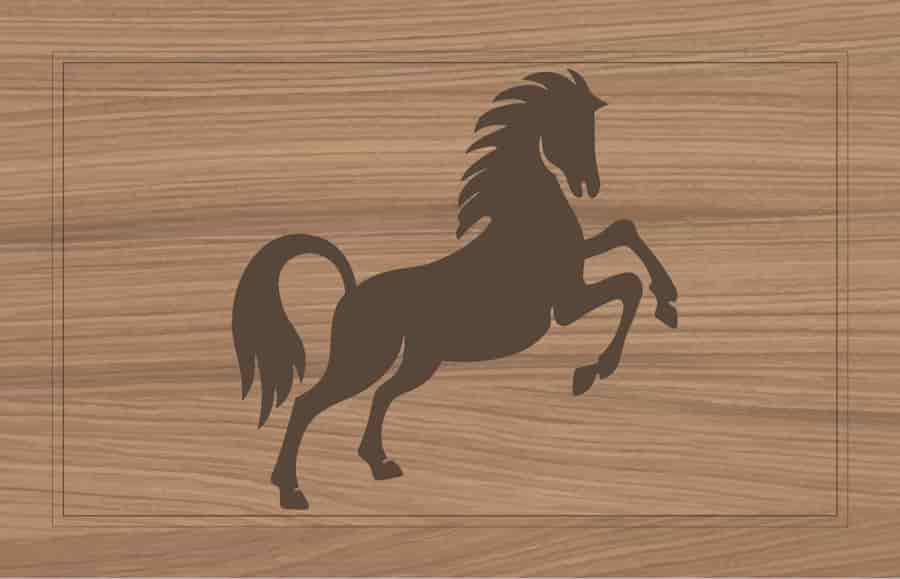 Prancing Horse Stencil Free Vector Free Vectors