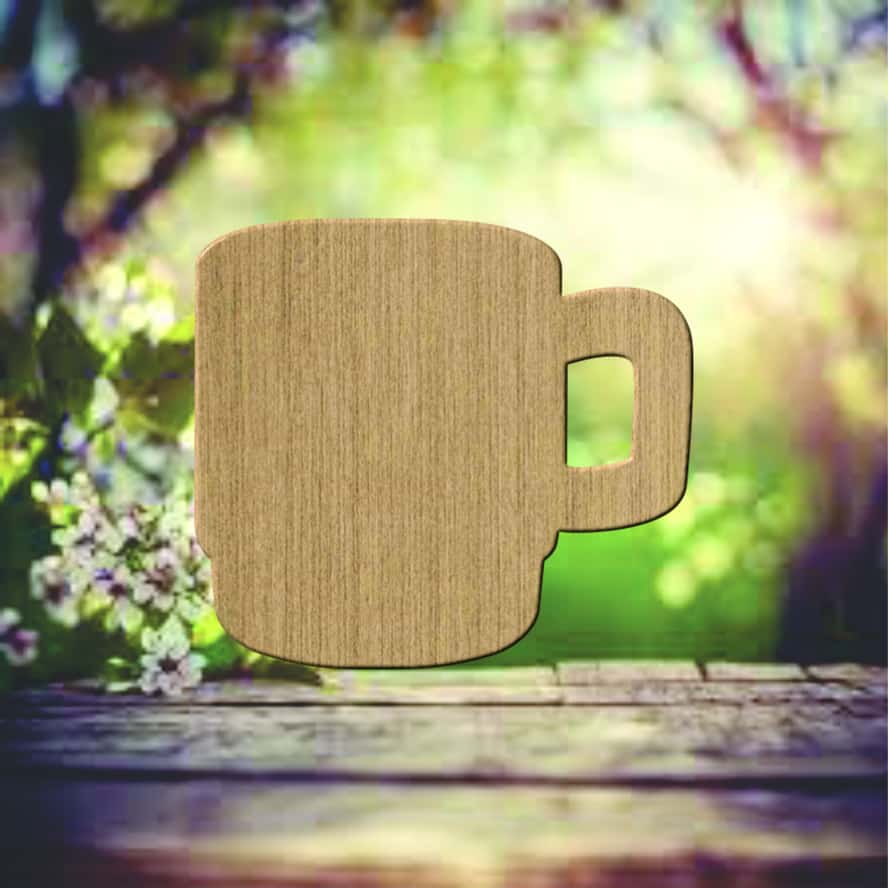 Tea Cup Wooden Cutouts Model Free Vector Free Vectors