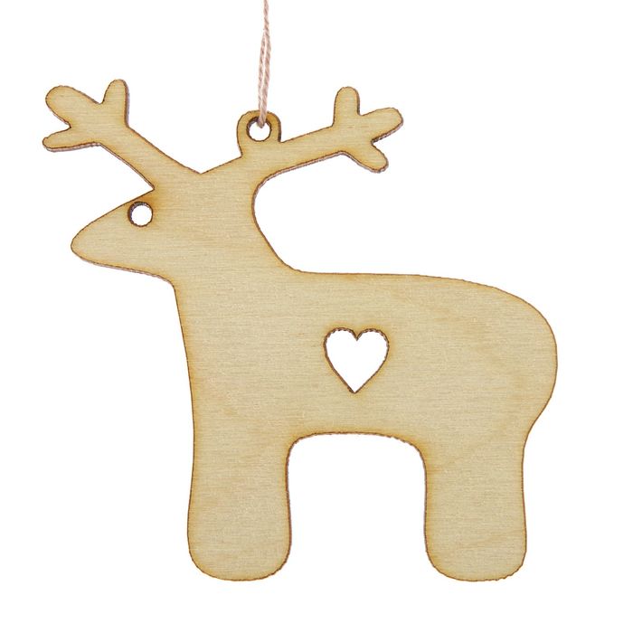 Christmas Pendant Deer With Heart Free Vector Free Vectors