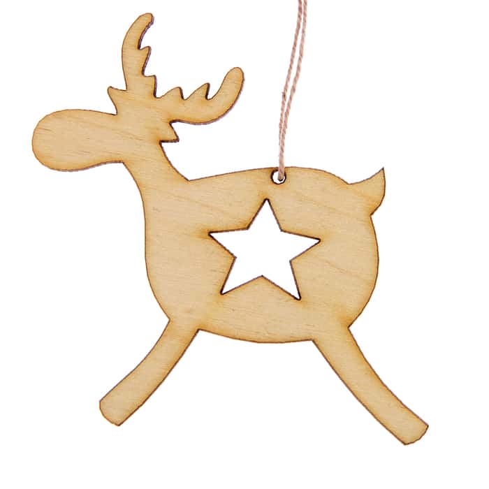 Laser Cut Christmas Pendant Deer With Star Free Vector Free Vectors